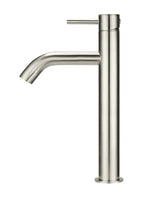 Load image into Gallery viewer, Piccola Tall Basin Mixer Tap with 130mm Spout - PVD Brushed Nickel