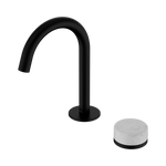 Load image into Gallery viewer, Serenity Progressive Basin Mixer Arc Spout With Carrara Handle Matte Black