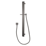 Load image into Gallery viewer, Square Gun Metal Grey Sliding Shower Rail without Handheld Shower(PVC Hose)