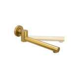 Load image into Gallery viewer, Round Brushed Brass Bathtub/Basin Swivel Wall Spout