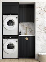 Load image into Gallery viewer, Laundry Kit 1305C Marlo Black with Natural Carrara Marble Top