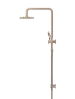 Load image into Gallery viewer, Round Combination Shower Rail 200mm Rose, Three Function Hand Shower - Champagne