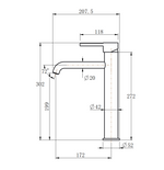 Load image into Gallery viewer, LUCID PIN Series Round Chrome Tall Basin Mixer