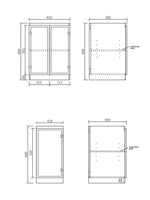Load image into Gallery viewer, Hampshire Black Base Laundry Cabinet with 1060mm Natural Carrara Marble Top