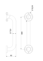 Load image into Gallery viewer, CLASSIC CARE SS304 600MM GRAB BAR (CONCEALED FIXING) CHROME