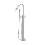 Load image into Gallery viewer, Round Pinless Freestanding Bath Spout and Hand Shower - Polished Chrome