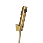 Load image into Gallery viewer, Round Brushed Brass ABS Toilet Bidet Spray Kit with Stainless Steel Hose