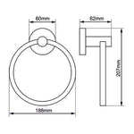 Load image into Gallery viewer, LUCID PIN Series Round Brushed Nickel Towel Ring