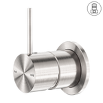 Load image into Gallery viewer, MECCA SHOWER MIXER 60MM HANDLE UP PLATE BRUSHED NICKEL