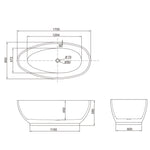 Load image into Gallery viewer, BelBagno Aveo free standing bath 1700 mm