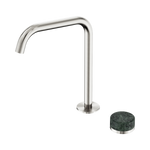 Load image into Gallery viewer, Serenity Progressive Bath/Kitchen Mixer Edge Spout With Verde Alpi Handle Brushed Nickel