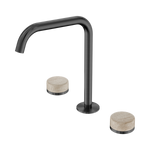 Load image into Gallery viewer, Serenity Bath/Kitchen Set Edge Spout With Rome Travertine Handle Gun Metal