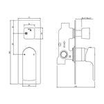 Load image into Gallery viewer, VOG Series Gun Metal Grey Wall Mixer with Diverter(color up)