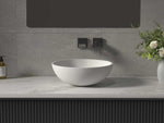 Load image into Gallery viewer, Matte White Cast Solid Surface Basin