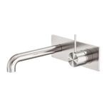 Load image into Gallery viewer, MECCA WALL BASIN/BATH MIXER HANDLE UP 185MM BRUSHED NICKEL