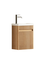Load image into Gallery viewer, Mini Ensuite Vanity 400mm Woodland Oak Fluted Vanity