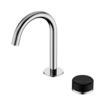 Load image into Gallery viewer, Serenity Progressive Basin Mixer Arc Spout With Marquina Black Handle Chrome