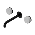 Load image into Gallery viewer, Serenity Wall Basin Set 160mm Spout With Carrara Handle Matte Black