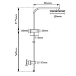 Load image into Gallery viewer, Square Brushed Nickel Shower Station without Shower Head and Handheld Shower(PVC Hose)