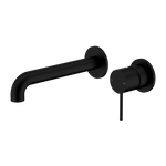 Load image into Gallery viewer, MECCA WALL BASIN/BATH MIXER SEPARATE BACK PLATE 120MM MATTE BLACK