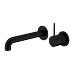Load image into Gallery viewer, MECCA WALL BASIN/BATH MIXER SEPARATE BACK PLATE HANDLE UP 120MM MATTE BLACK