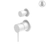 Load image into Gallery viewer, MECCA SHOWER MIXER WITH DIVERTOR SEPARATE BACK PLATE MATTE WHITE