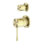 Load image into Gallery viewer, OPAL SHOWER MIXER WITH DIVERTOR SEPARATE PLATE BRUSHED GOLD