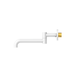 Load image into Gallery viewer, MECCA WALL MOUNTED SWIVEL BASIN/BATH SPOUT ONLY 225MM MATTE WHITE