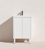 Load image into Gallery viewer, Crete Modern Floorstanding Vanity Matte White