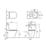 Load image into Gallery viewer, Reach II BTW Toilet with Slim Seat Rear or Side Water Inlet