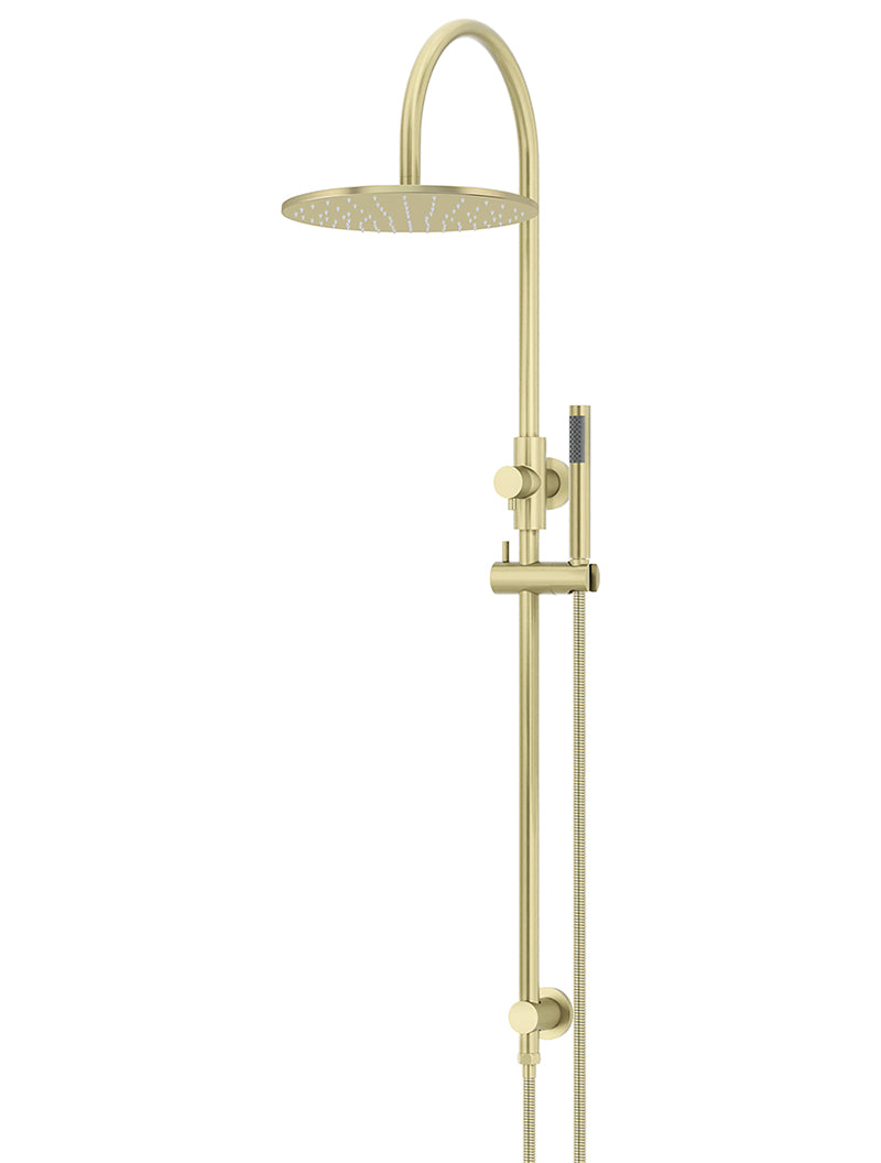 300mm Round Overhead Shower Set, Single Function Hand Shower - PVD Tiger Bronze