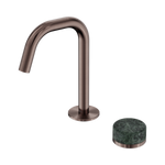 Load image into Gallery viewer, Serenity Progressive Basin Mixer Edge Spout With Verde Alpi Handle Brushed Bronze