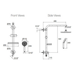 Load image into Gallery viewer, HydroRail Rain Shower Round Column Premium