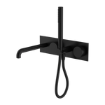 Load image into Gallery viewer, KARA PROGRESSIVE SHOWER SYSTEM WITH SPOUT 250MM MATTE BLACK