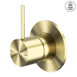 Load image into Gallery viewer, MECCA SHOWER MIXER HANDLE UP 80MM PLATE BRUSHED GOLD