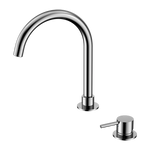 Load image into Gallery viewer, MECCA HOB BASIN MIXER ROUND SWIVEL SPOUT CHROME