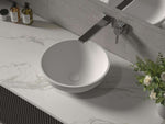 Load image into Gallery viewer, Matte White Cast Solid Surface Basin