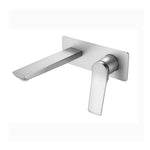 Load image into Gallery viewer, RUSHY Series Square Brushed Nickel Wall Mixer with Spout(color up)(with extension)