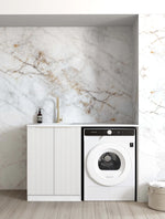 Load image into Gallery viewer, Bondi White Base Laundry Cabinet with 1300mm Pure White Top