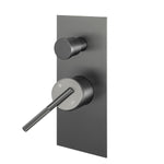 Load image into Gallery viewer, CADDENCE Series Brushed Gun Metal Grey Wall Mixer with Diverter