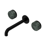 Load image into Gallery viewer, Serenity Wall Basin Set 185mm Spout With Verde Alpi Handle Matte Black