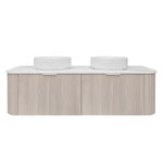 Load image into Gallery viewer, Agena Fluted Wood Grain Wall Hung Vanities Coastal Oak