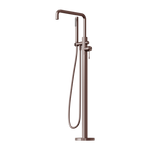 Load image into Gallery viewer, OPAL FREESTANDING BATH MIXER WITH HAND SHOWER BRUSHED BRONZE