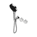 Load image into Gallery viewer, Serenity Progressive Shower System With Arabescato Corchia Handle And Serenity Hand Shower Chrome