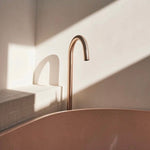 Load image into Gallery viewer, Round Freestanding Bath Spout - Champagne