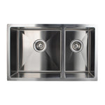 Load image into Gallery viewer, Round Corner Chrome Stainless Steel Handmade 1 and 1/2 Bowl Kitchen Sink 715*450*205mm