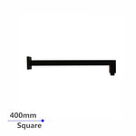 Load image into Gallery viewer, Square Black Wall Mounted Shower Arm 400mm