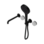 Load image into Gallery viewer, Serenity Progressive Shower System With Spout With Carrara Handle And Serenity Hand Shower Matte Black