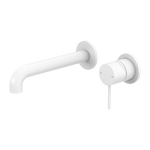 Load image into Gallery viewer, MECCA WALL BASIN/BATH MIXER SEPARATE BACK PLATE 120MM MATTE WHITE