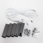 Load image into Gallery viewer, Square Brushed Gun Metal Grey Electric Heated Towel Rack 4 Bars